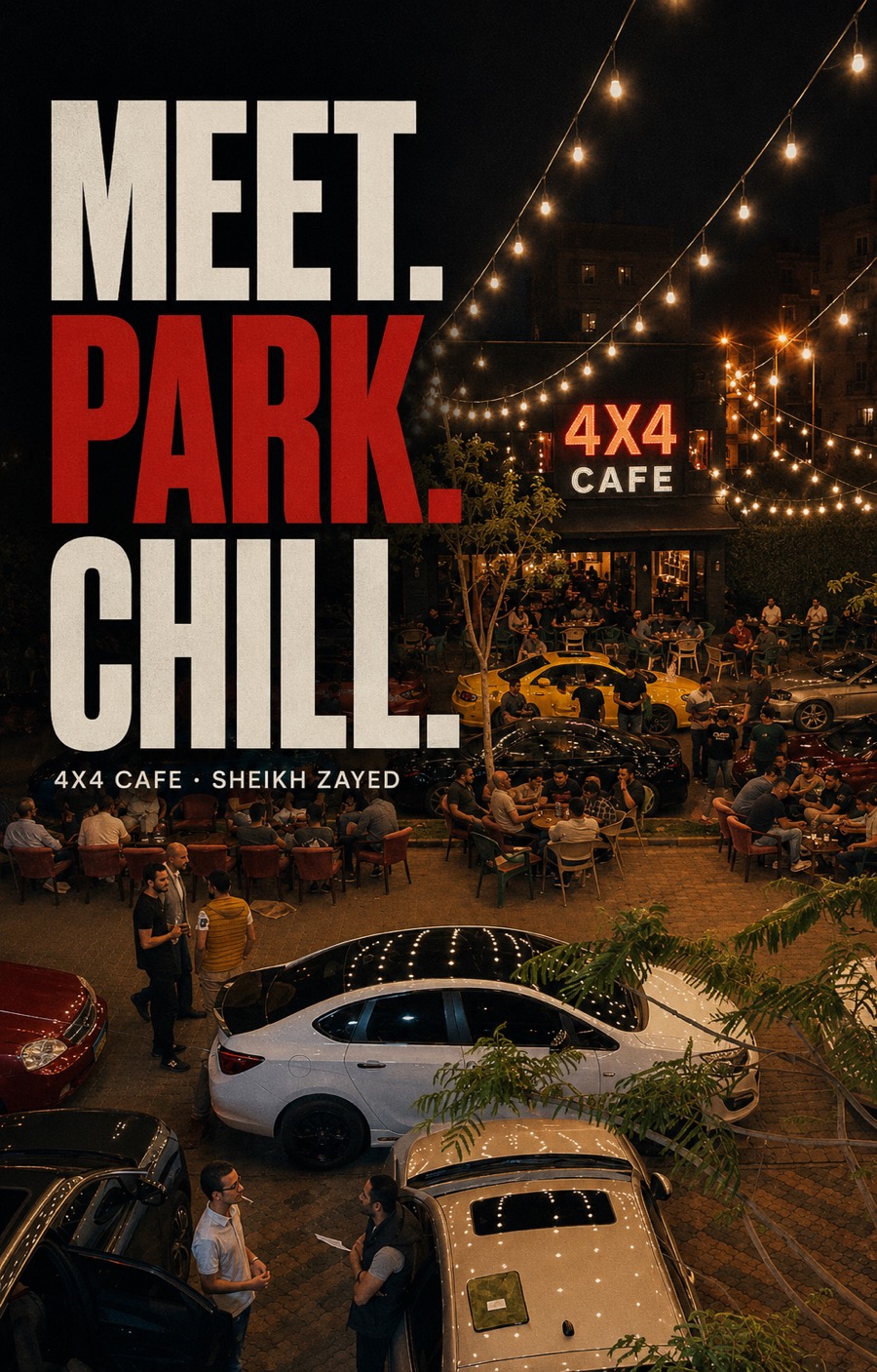 Late night seating at 4X4 Cafe